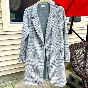 MELLODAY DUSTER OPEN FROMT JACKET.  -M